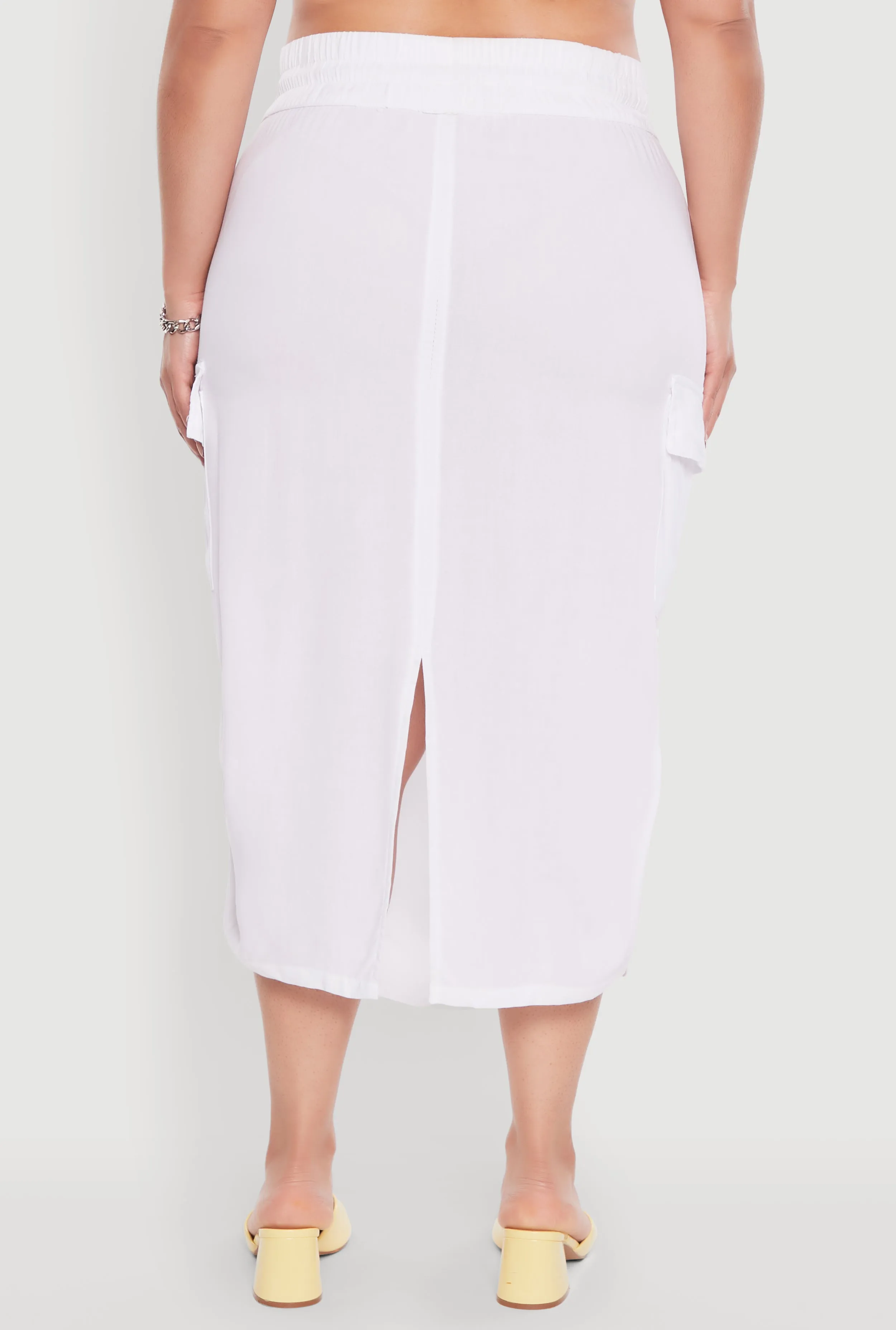 Plus Size Trendy Toggle Drawstring High Waisted Utility Skirt sold by Rainbow product image thumbnail 4