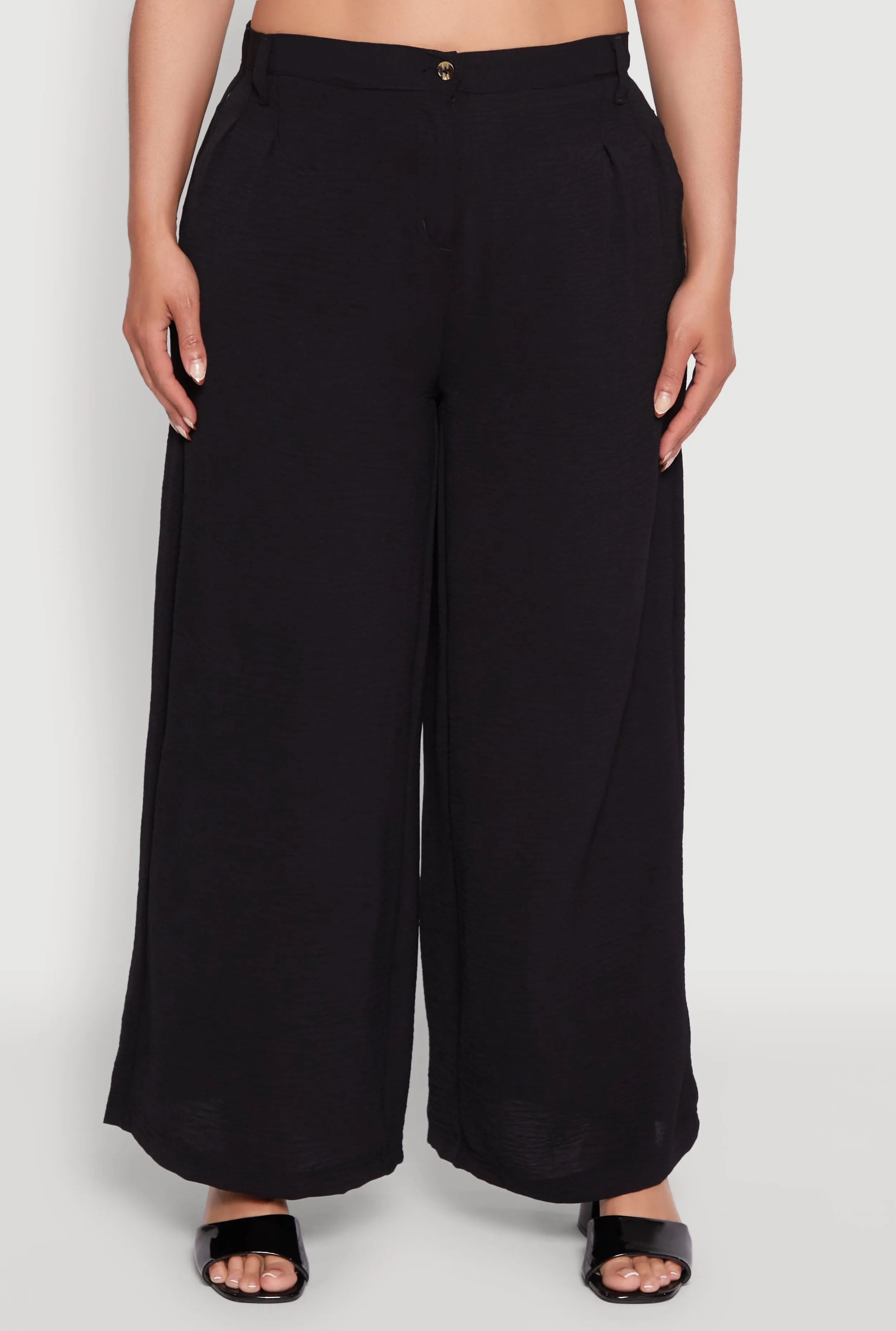 Plus Size Chic Crepe Knit High Waisted Pants sold by Rainbow product image thumbnail 4