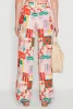 Patterned Faux Drawstring Smocked Waist Palazzo Pants sold by Rainbow