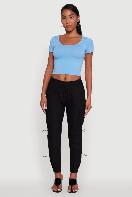 Ambiance Classic Fit Scoop Neck Short Sleeve Cropped Tee sold by Rainbow