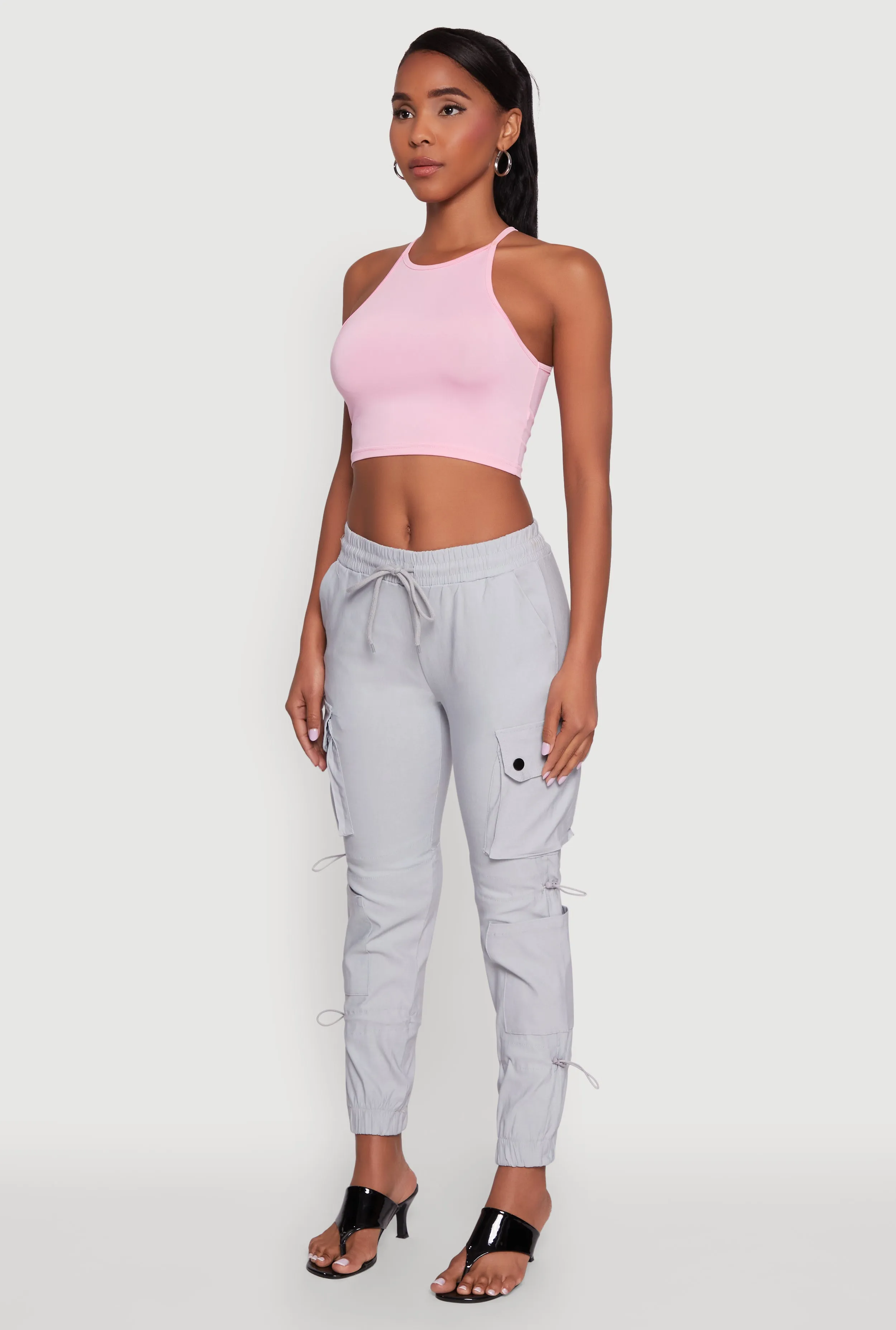 Stylish Cargo Pocket Toggle Drawstring Joggers sold by Rainbow product image thumbnail 3