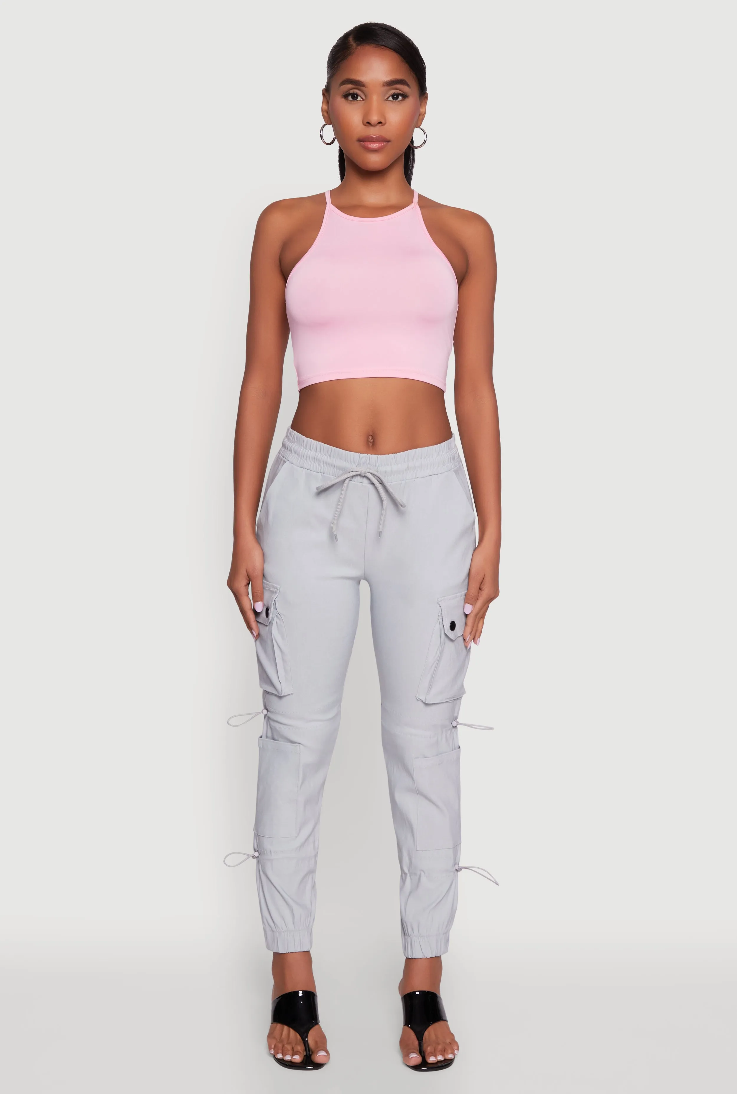 Stylish Cargo Pocket Toggle Drawstring Joggers sold by Rainbow product image thumbnail 2