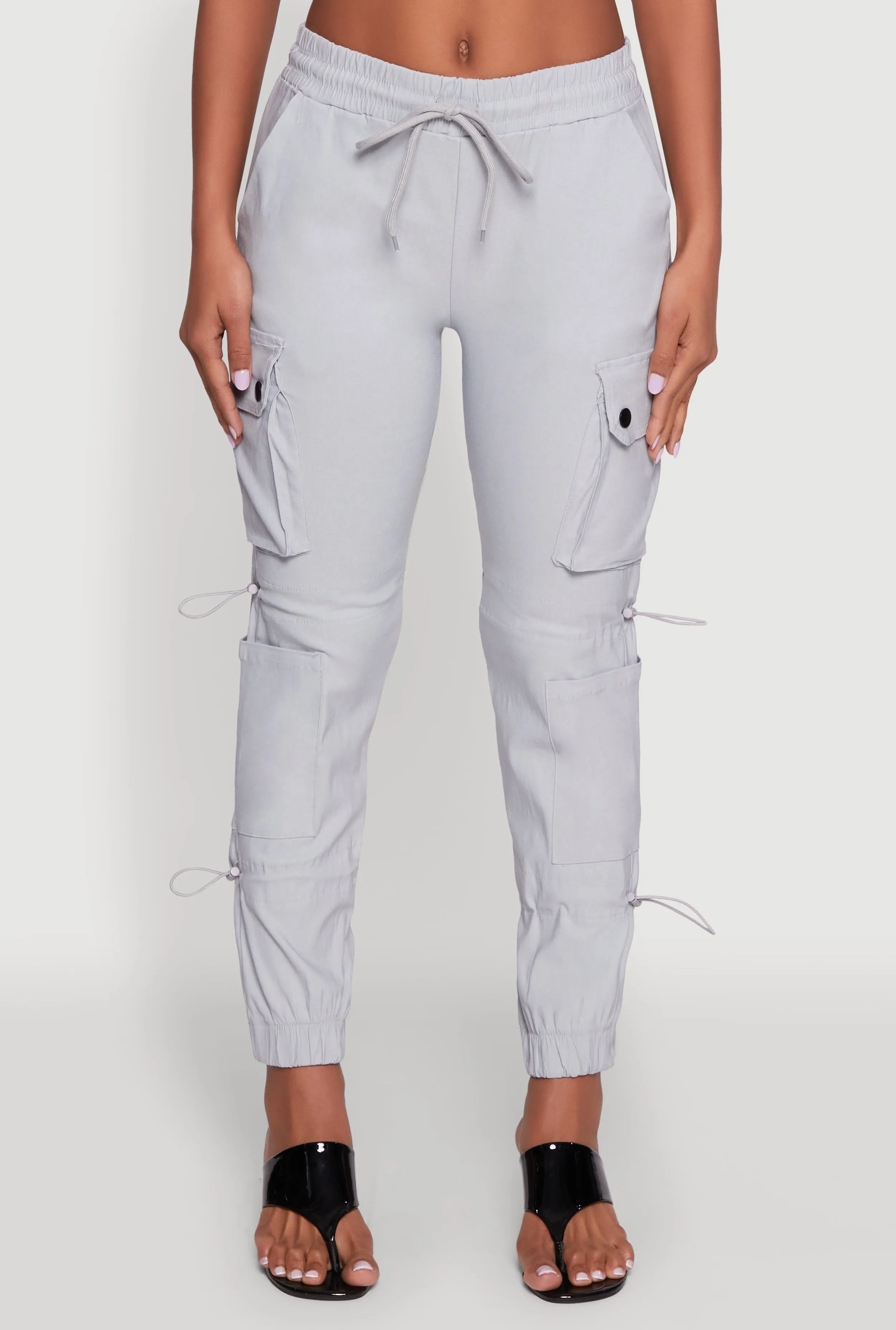 Stylish Cargo Pocket Toggle Drawstring Joggers sold by Rainbow product image thumbnail 5