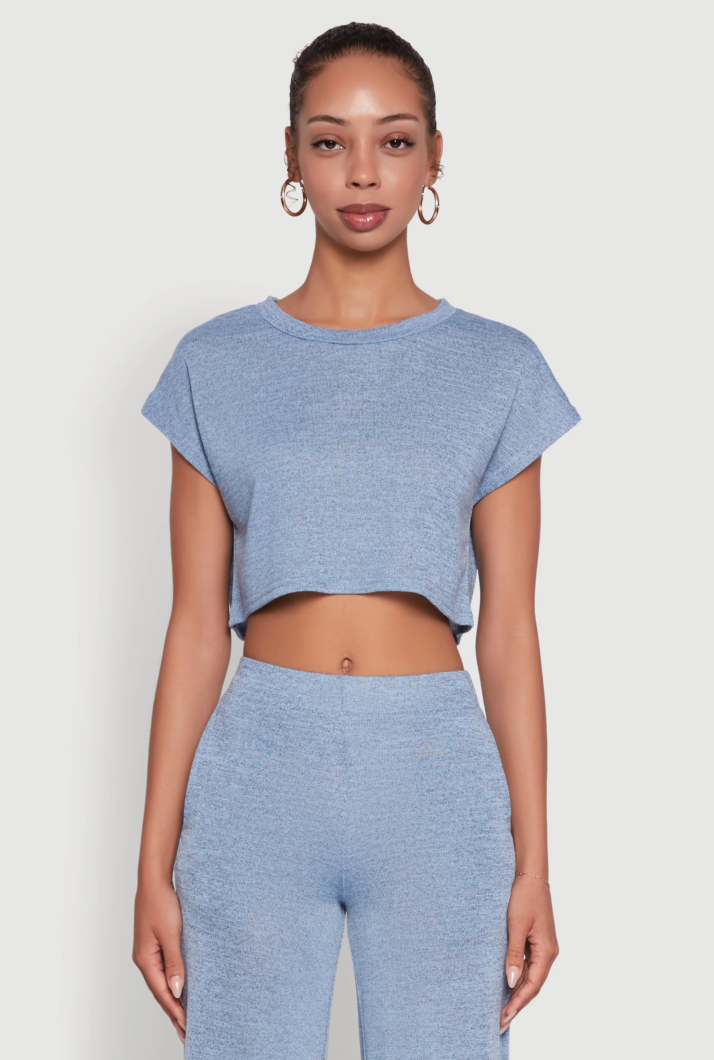 Daisy Dolman Sleeve Cropped Tee sold by Rainbow