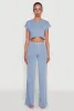 Daisy Dolman Sleeve Cropped Tee sold by Rainbow