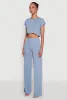 Daisy Dolman Sleeve Cropped Tee sold by Rainbow