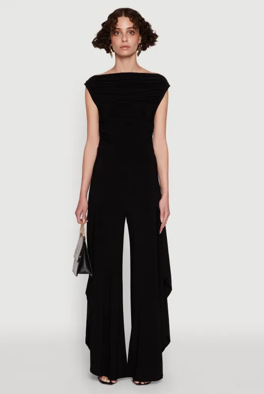 Palazzo Pants with Wide Leg and Asymmetrical Design sold by Rainbow
