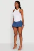 Daisy Denim Pleated Micro Skirt sold by Rainbow
