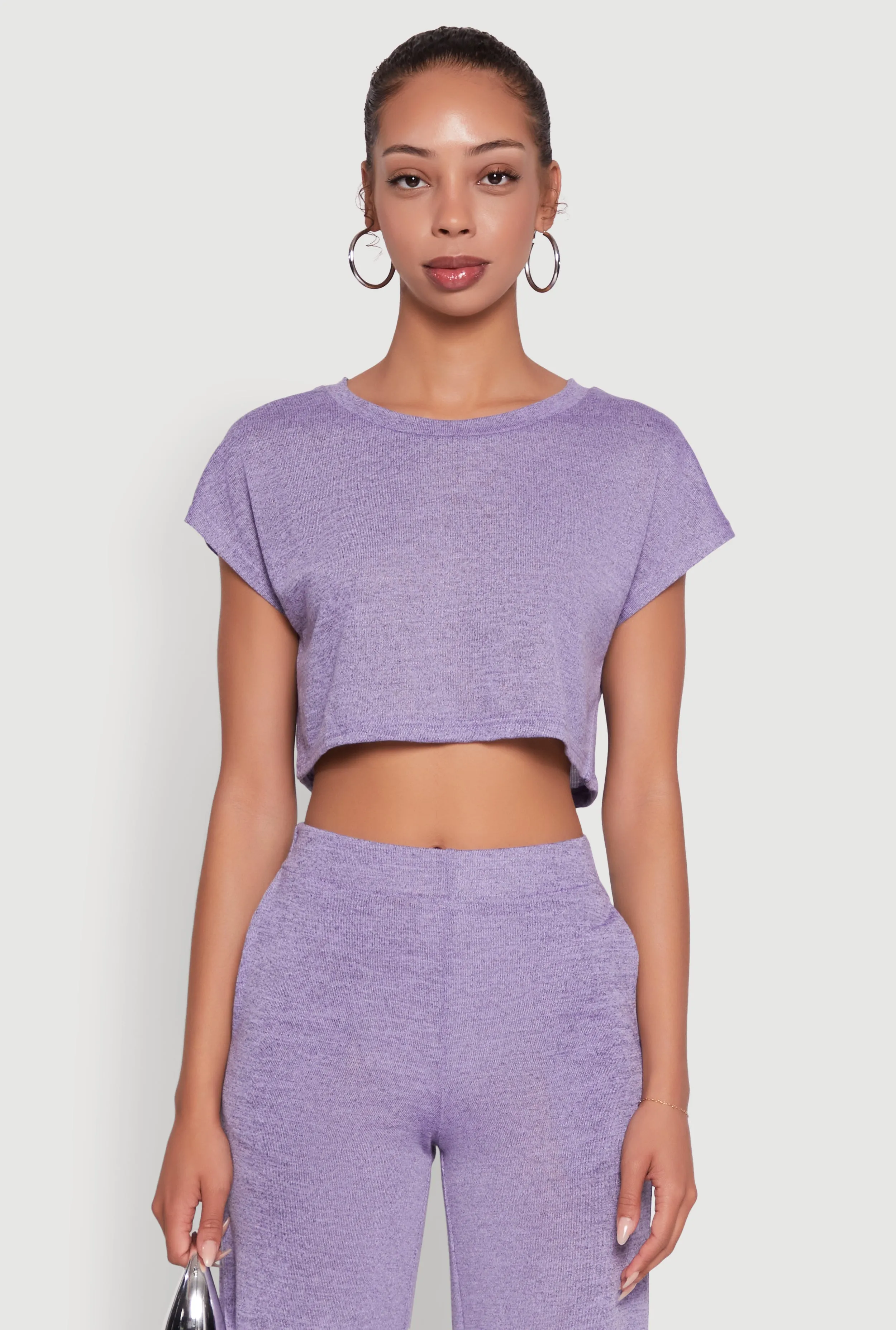 Daisy Dolman Sleeve Cropped Tee sold by Rainbow