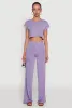 Daisy Dolman Sleeve Cropped Tee sold by Rainbow