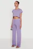 Daisy Dolman Sleeve Cropped Tee sold by Rainbow