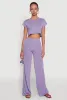 Daisy Dolman Sleeve Cropped Tee sold by Rainbow