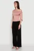Trendy Tie Sleeve Ruched Asymmetrical Top sold by Rainbow