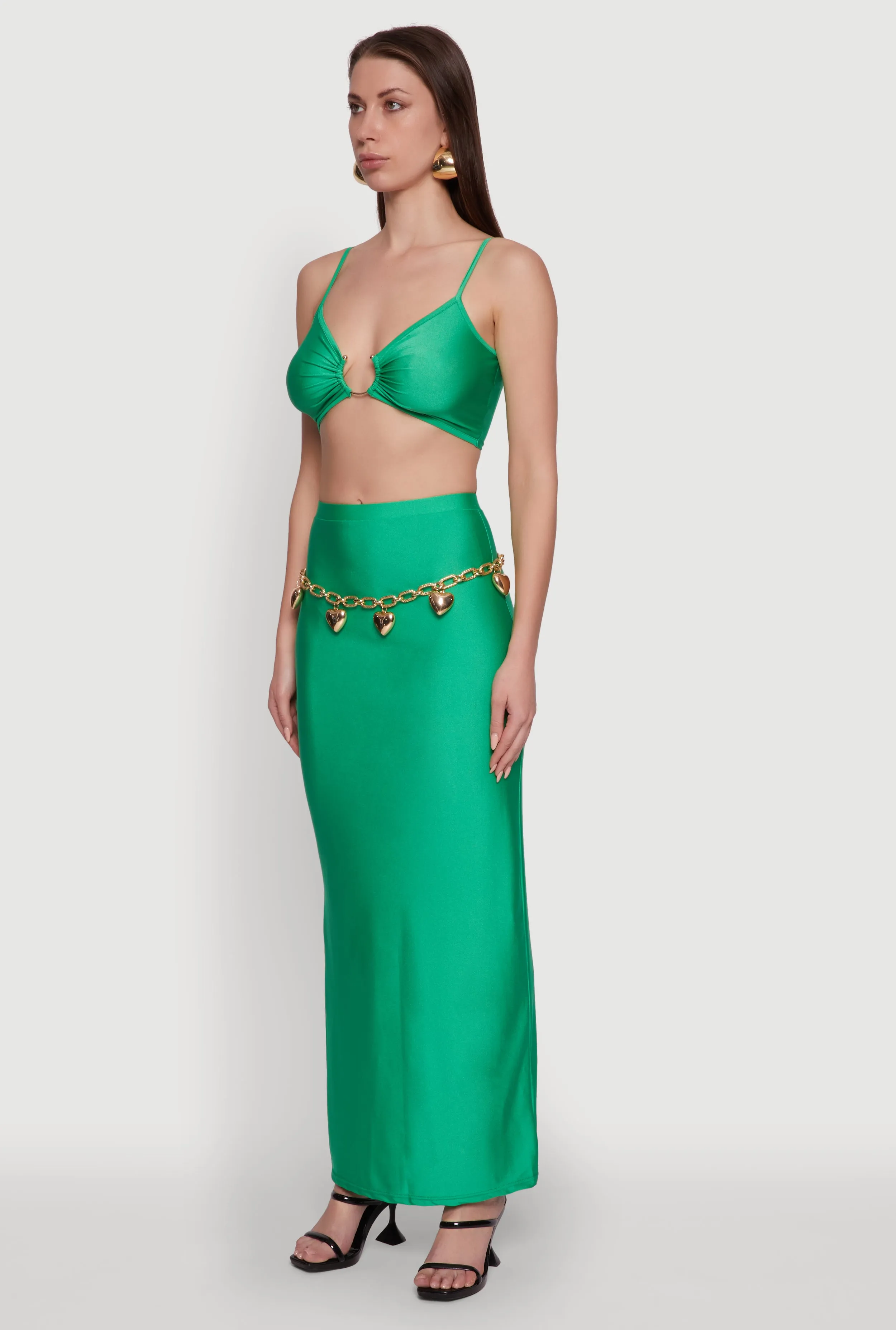 Metallic O Ring Keyhole Crop Top sold by Rainbow product image thumbnail 5