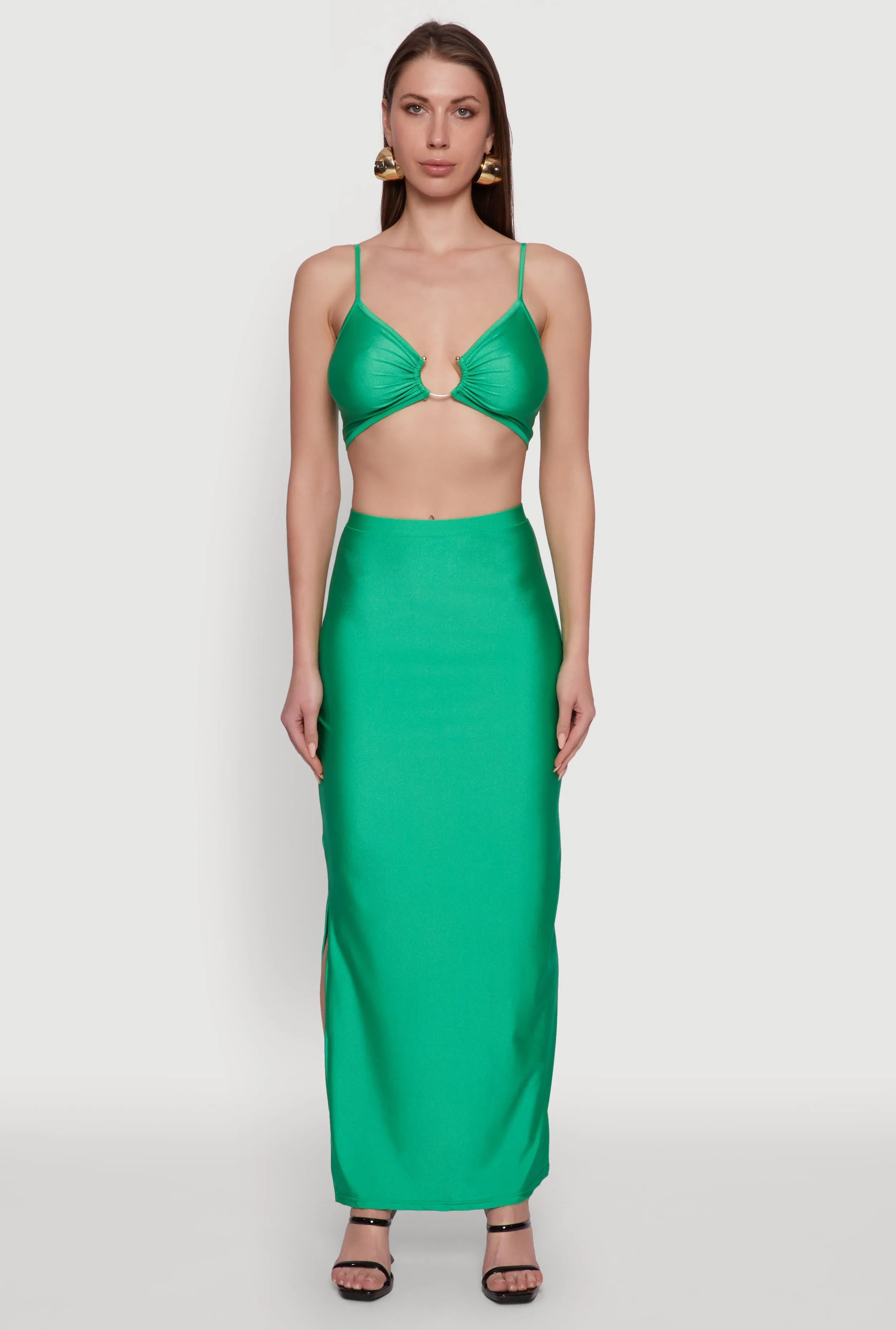 Metallic O Ring Keyhole Crop Top sold by Rainbow product image thumbnail 2