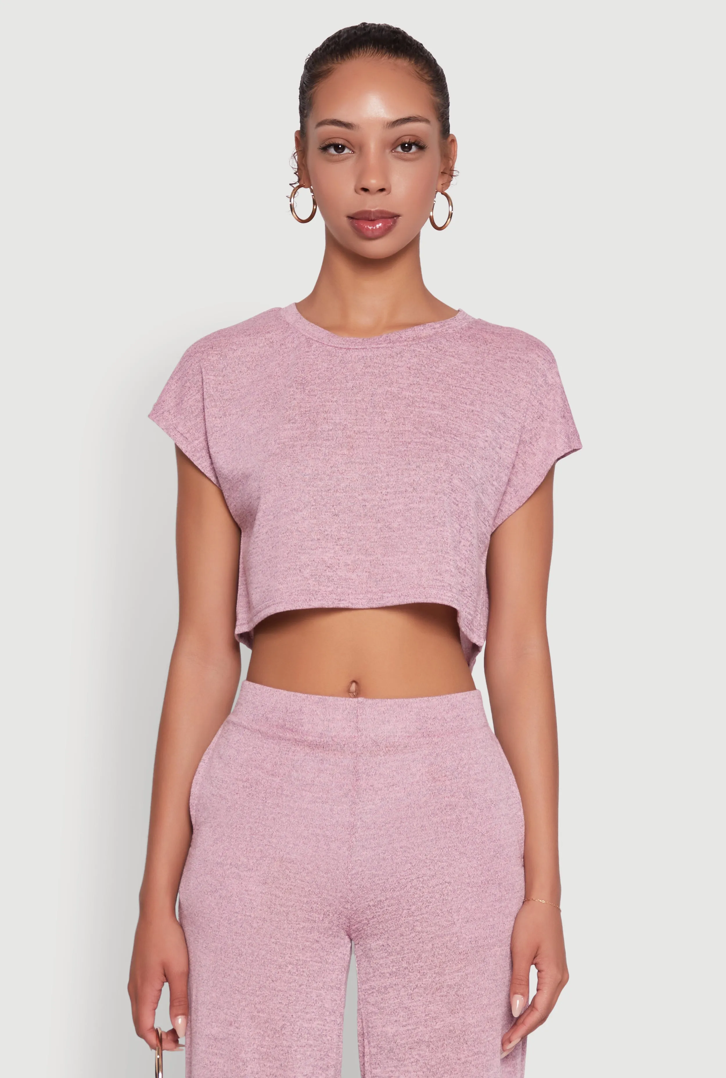 Daisy Dolman Sleeve Cropped Tee sold by Rainbow