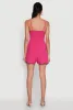 Chic Sleeveless Padded Cup Romper with Pockets and Smocked Details sold by Rainbow