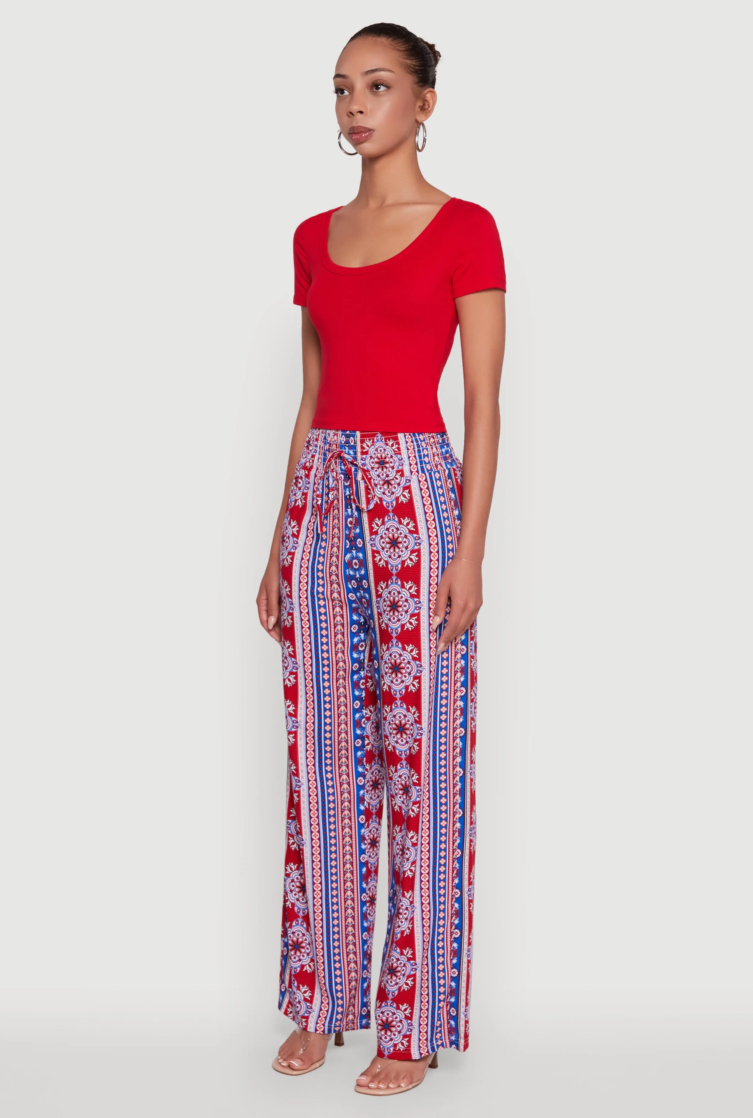 Ambiance Classic Fit Scoop Neck Short Sleeve Cropped Tee sold by Rainbow product image thumbnail 5