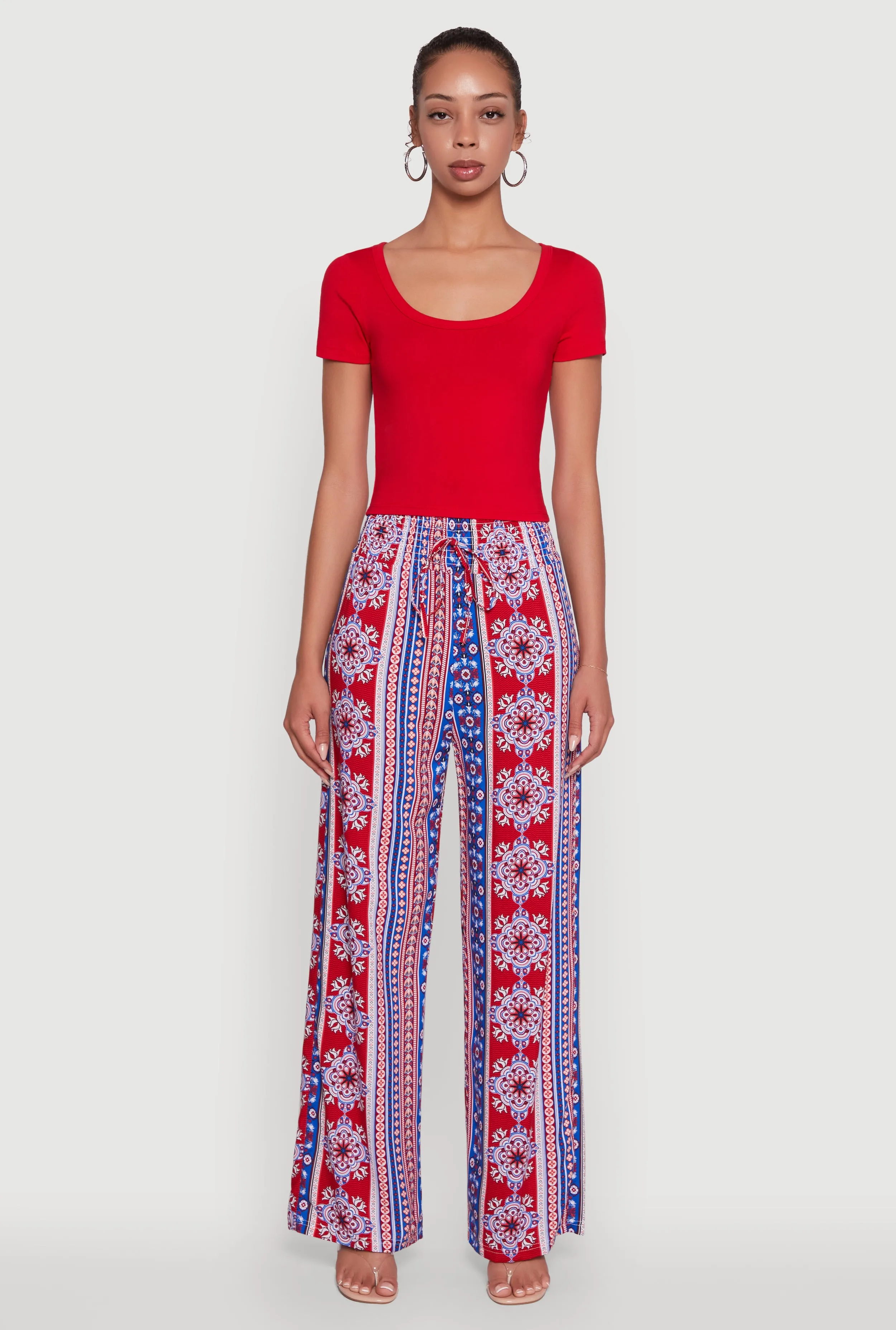 Ambiance Classic Fit Scoop Neck Short Sleeve Cropped Tee sold by Rainbow product image thumbnail 3