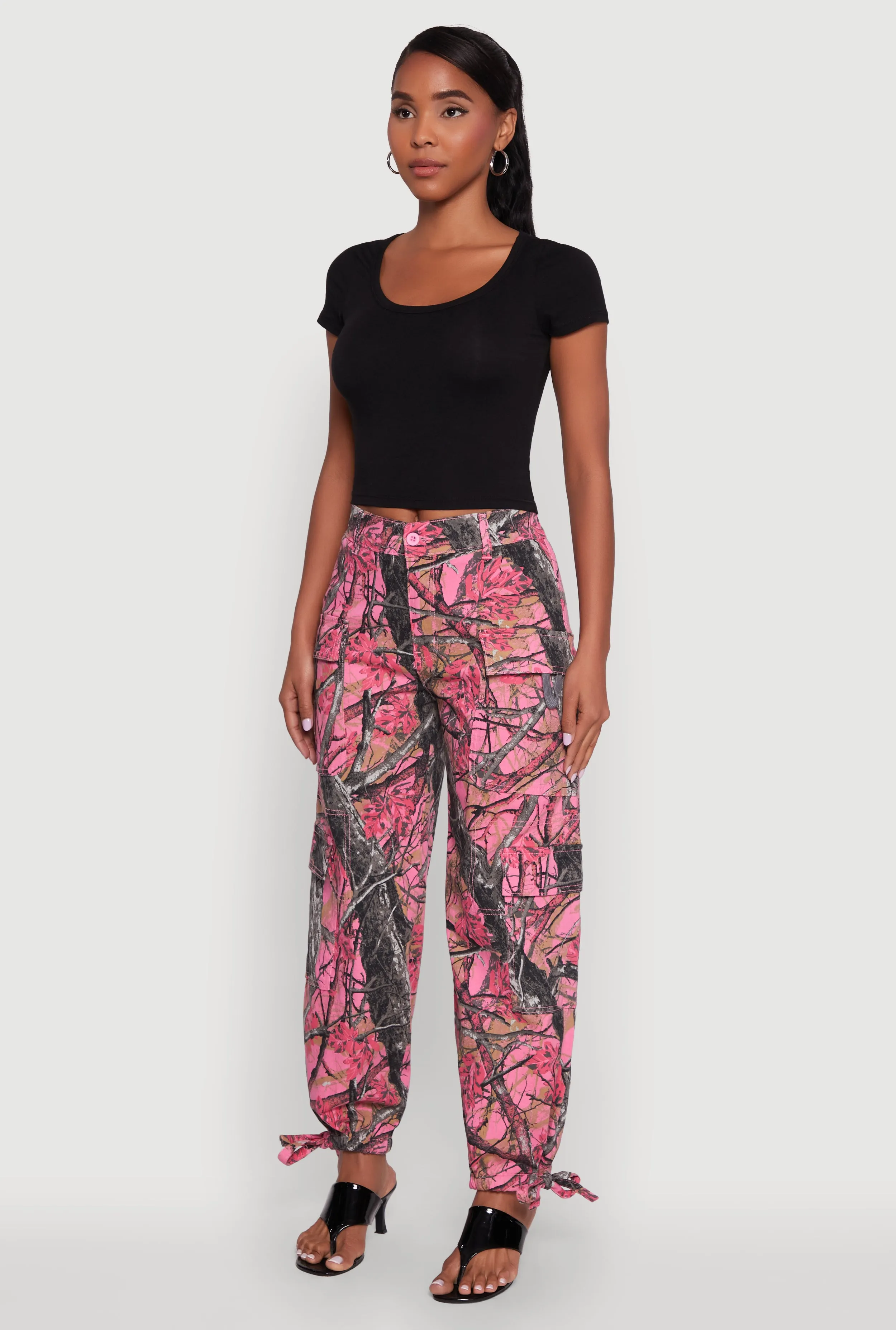 Ambiance Classic Fit Scoop Neck Short Sleeve Cropped Tee sold by Rainbow product image thumbnail 5