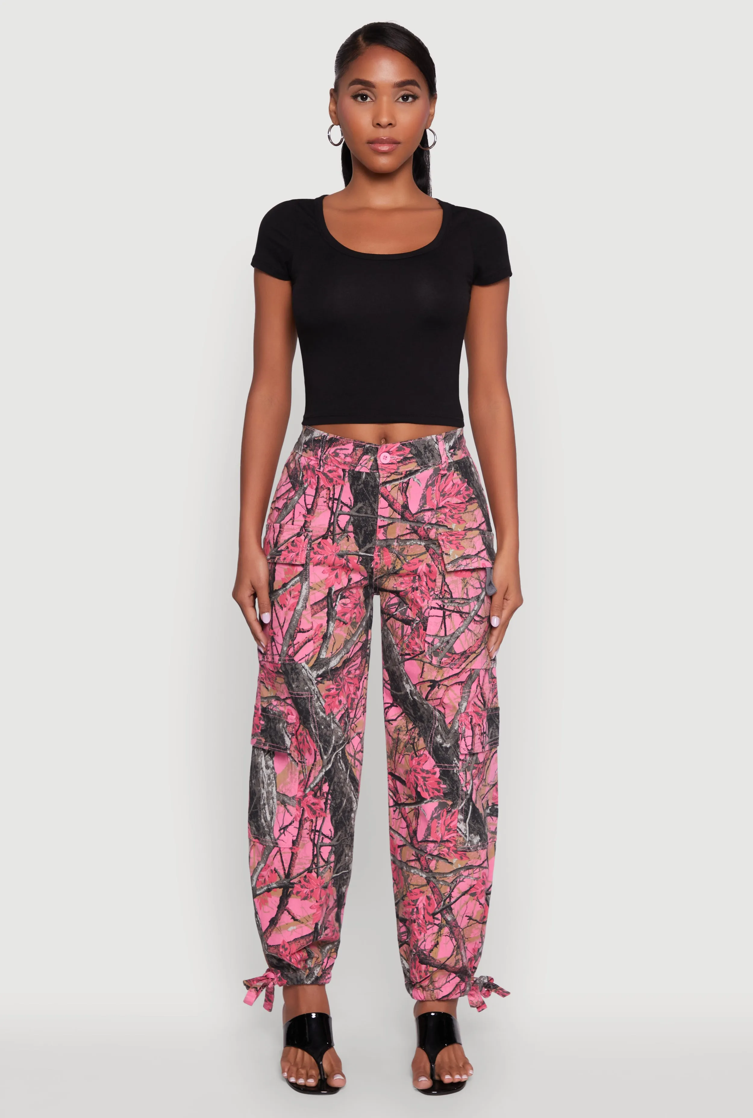 Ambiance Classic Fit Scoop Neck Short Sleeve Cropped Tee sold by Rainbow product image thumbnail 3