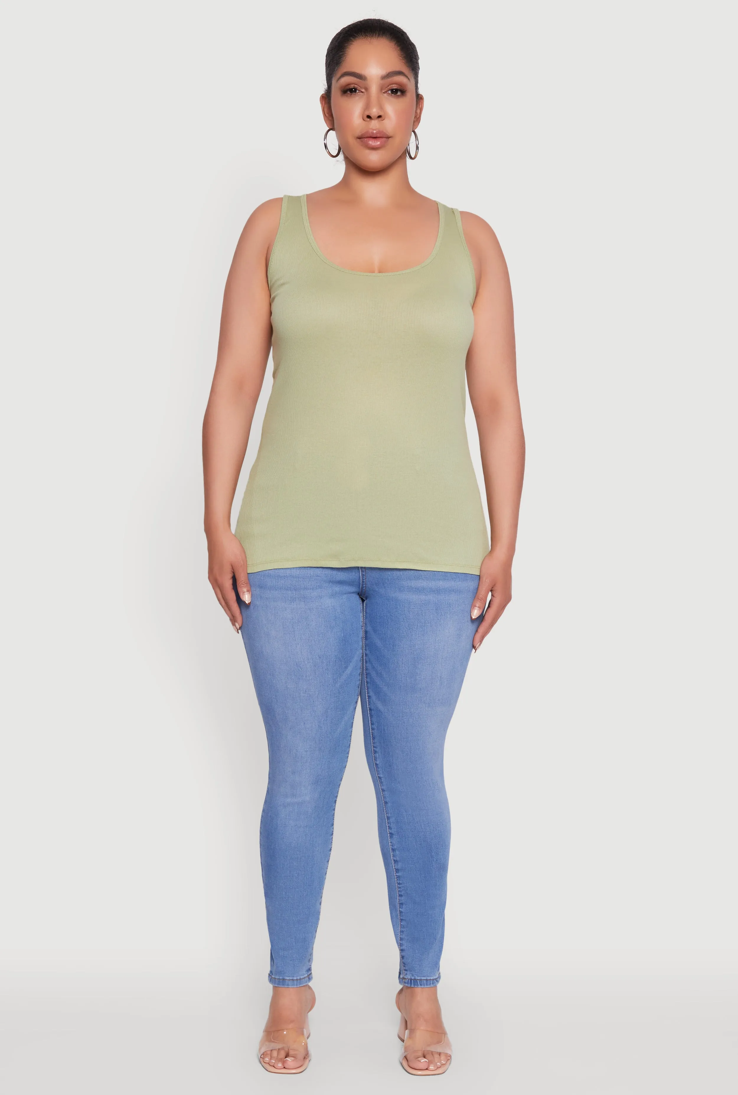 Plus Size Rib Knit Tank Top sold by Rainbow product image thumbnail 2