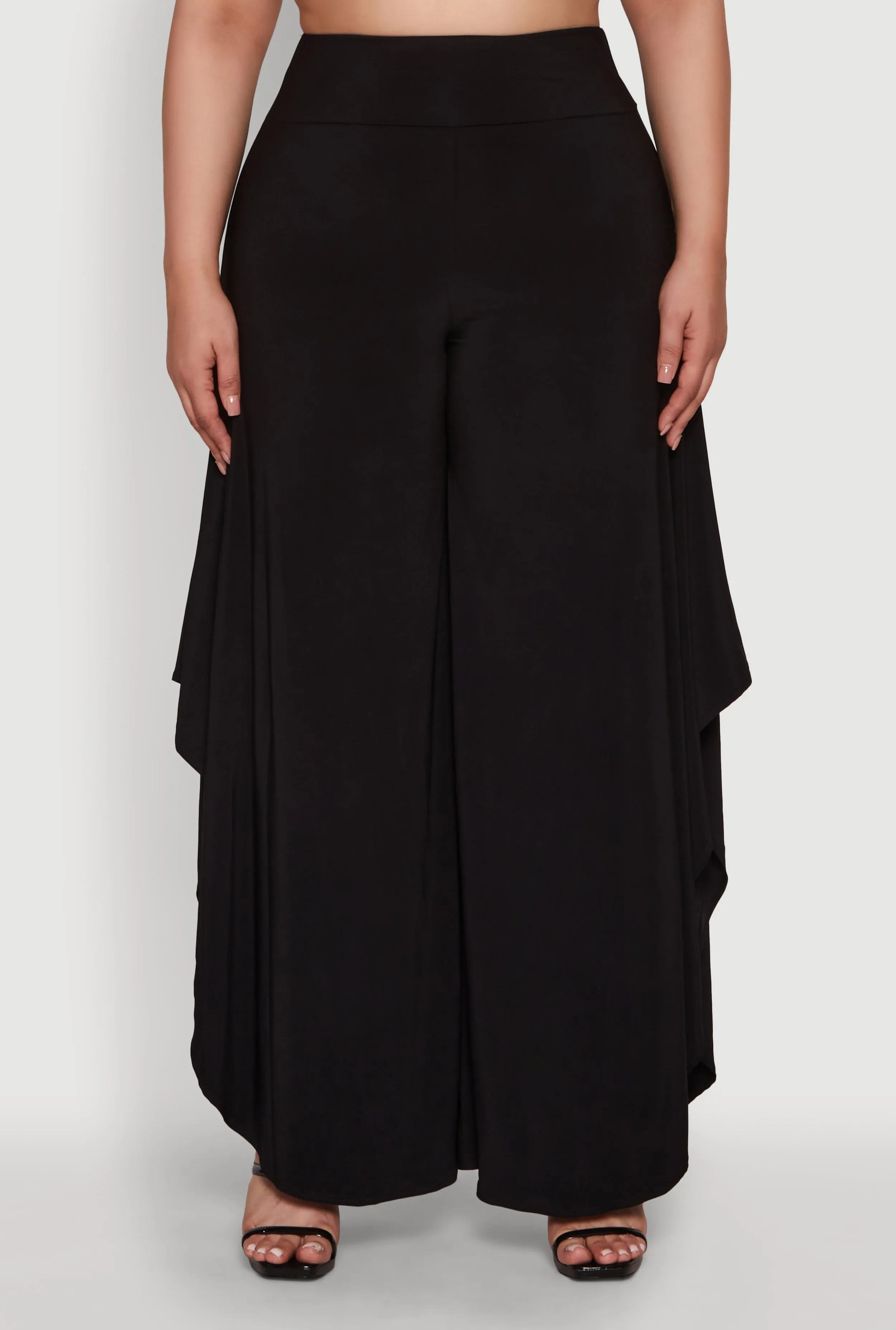 Plus Size Stylish High-Waisted Tulip Leg Palazzo Pants sold by Rainbow product image thumbnail 2