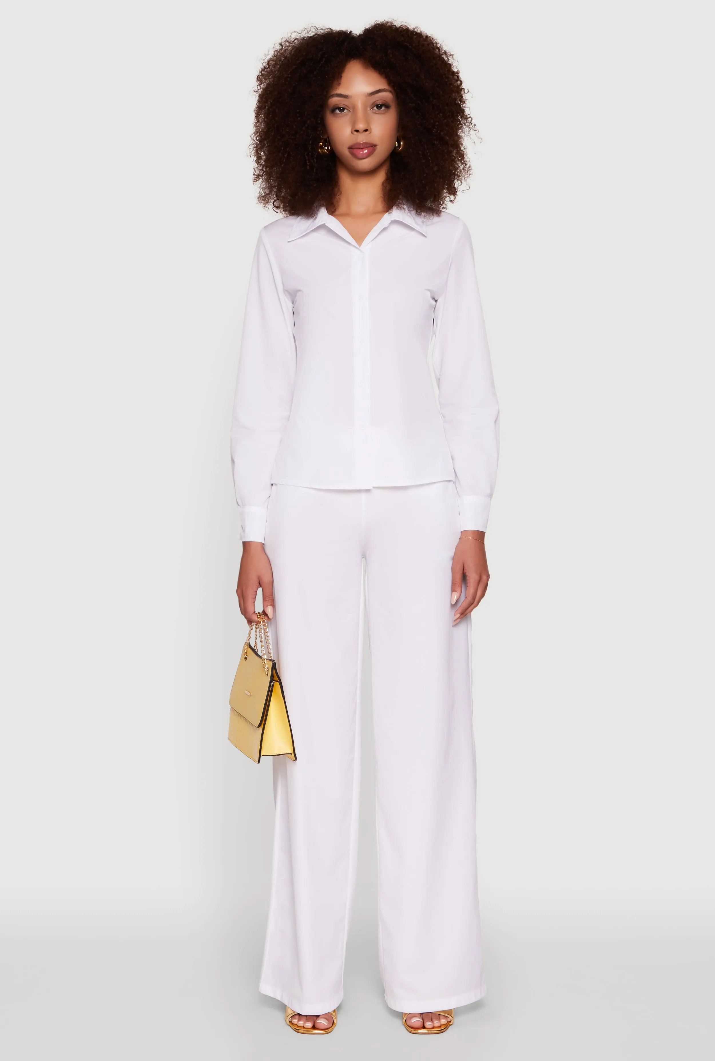 Daisy Nylon High Waisted Wide Leg Pants sold by Rainbow