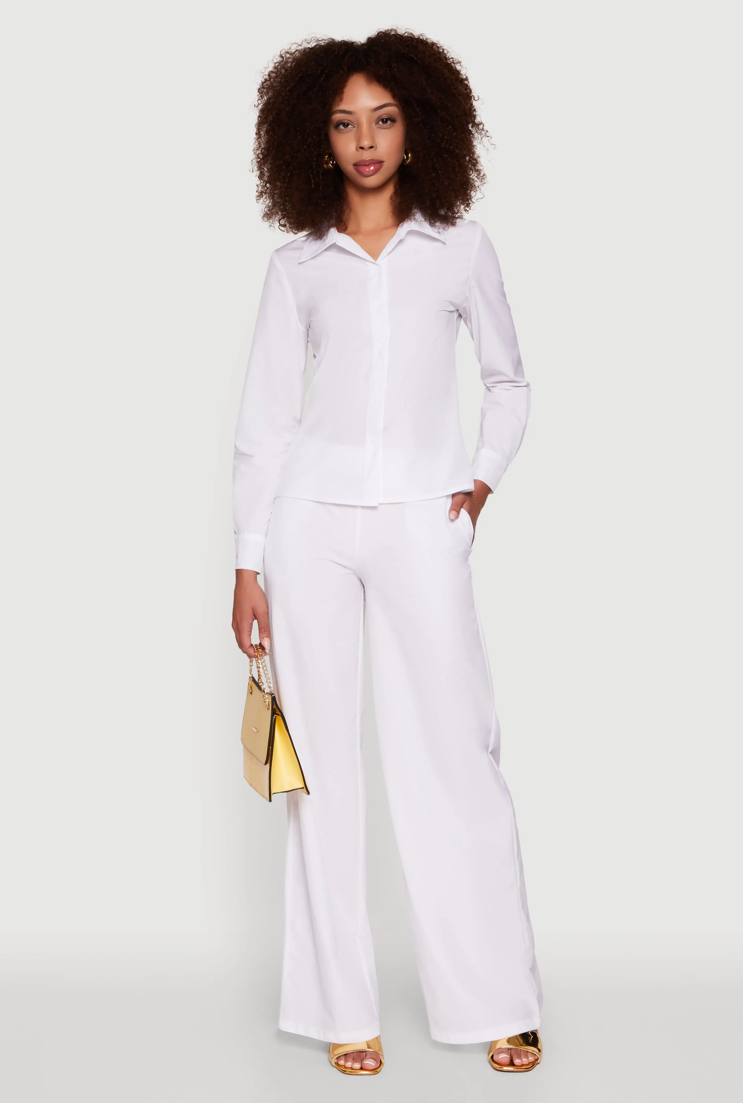 Daisy Nylon High Waisted Wide Leg Pants sold by Rainbow product image thumbnail 2