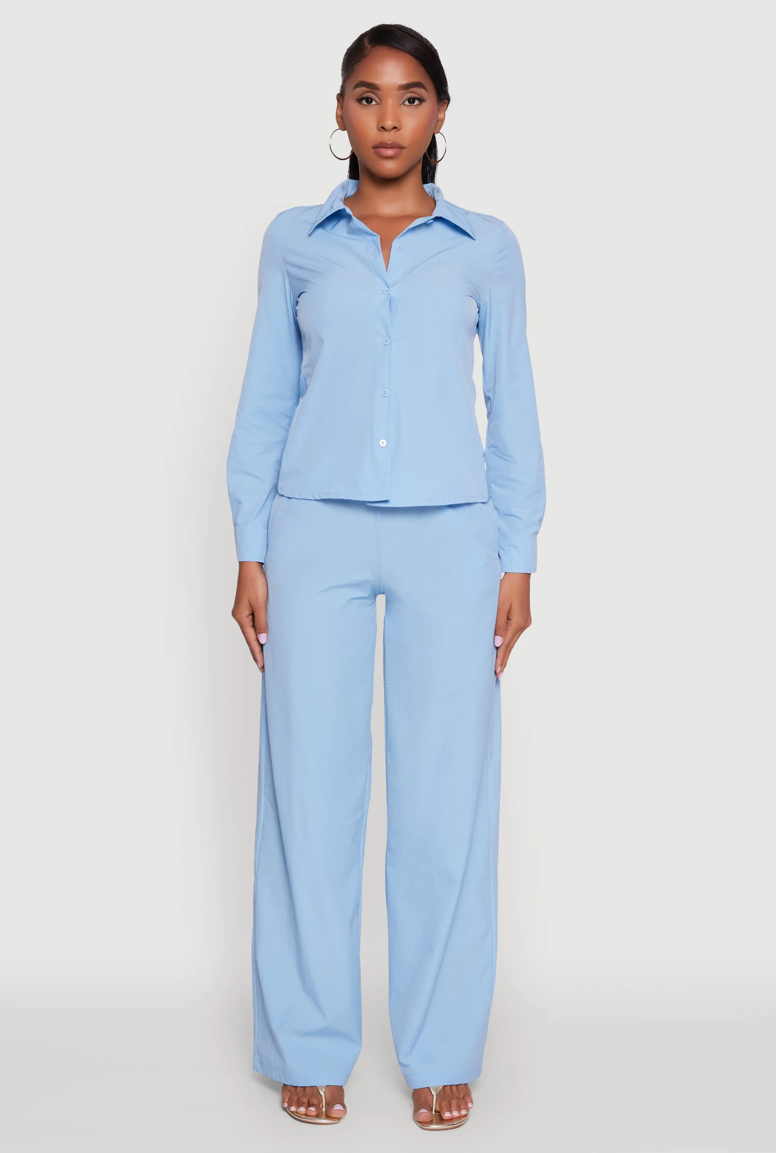 Daisy Nylon High Waisted Wide Leg Pants sold by Rainbow product image thumbnail 2