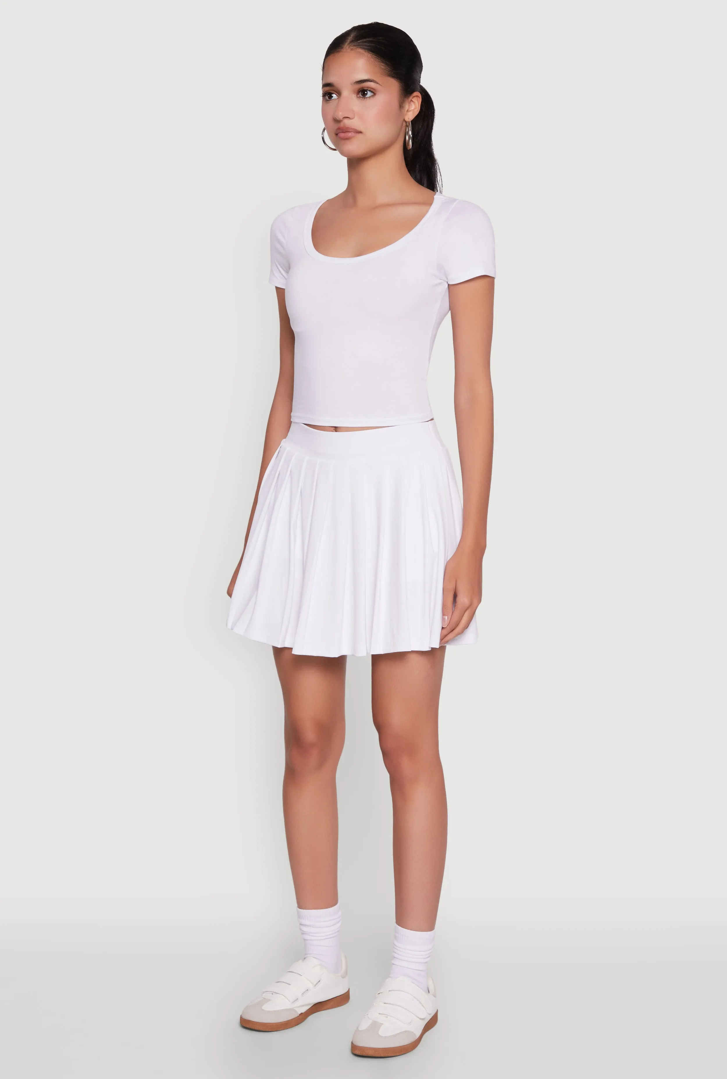 Stylish High Waist Pleated Tennis Skirt sold by Rainbow product image thumbnail 3