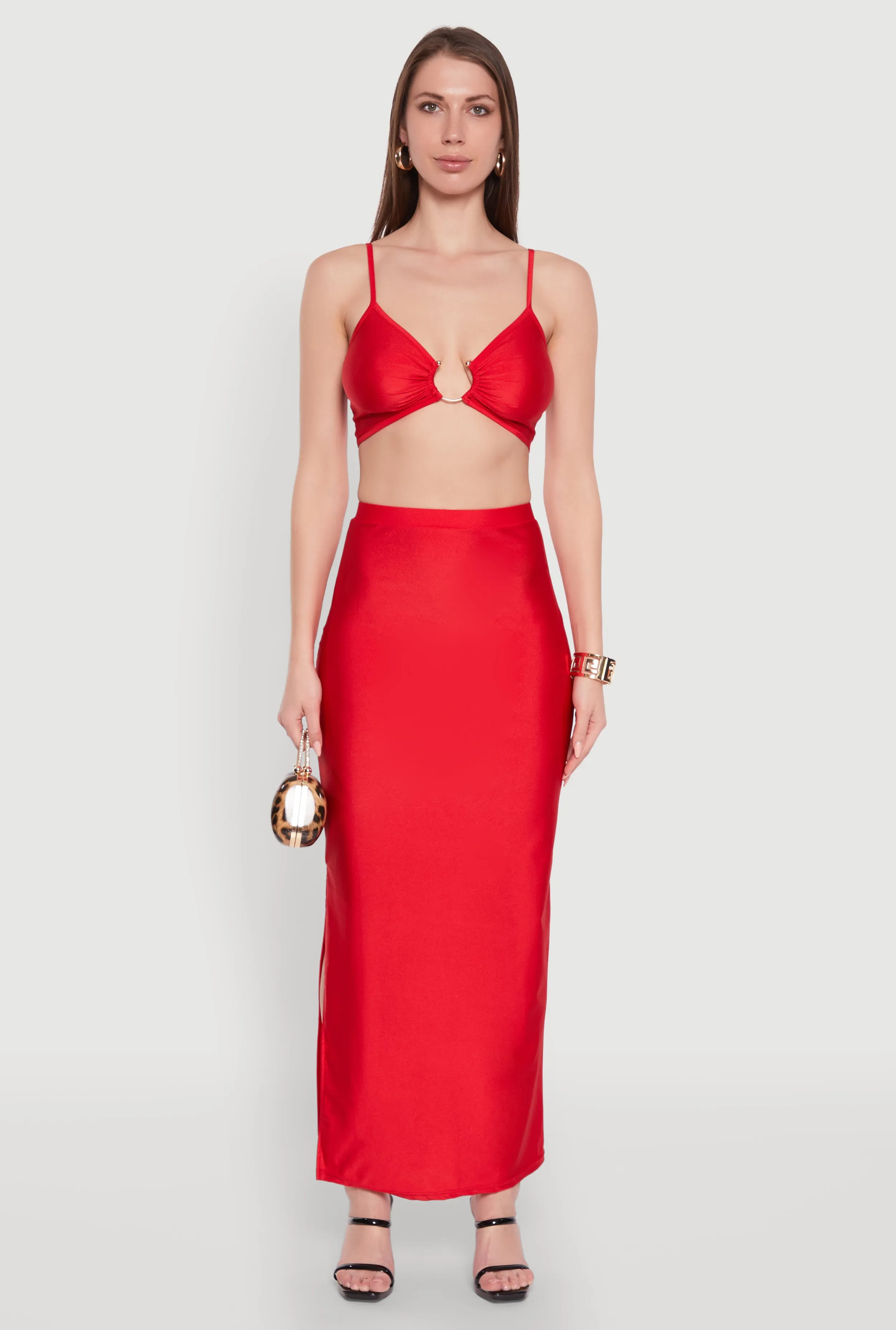 Metallic O Ring Keyhole Crop Top sold by Rainbow product image thumbnail 2