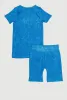 Girls Trendy Acid Wash Seamless Tee and Biker Shorts 2 Piece Set sold by Rainbow