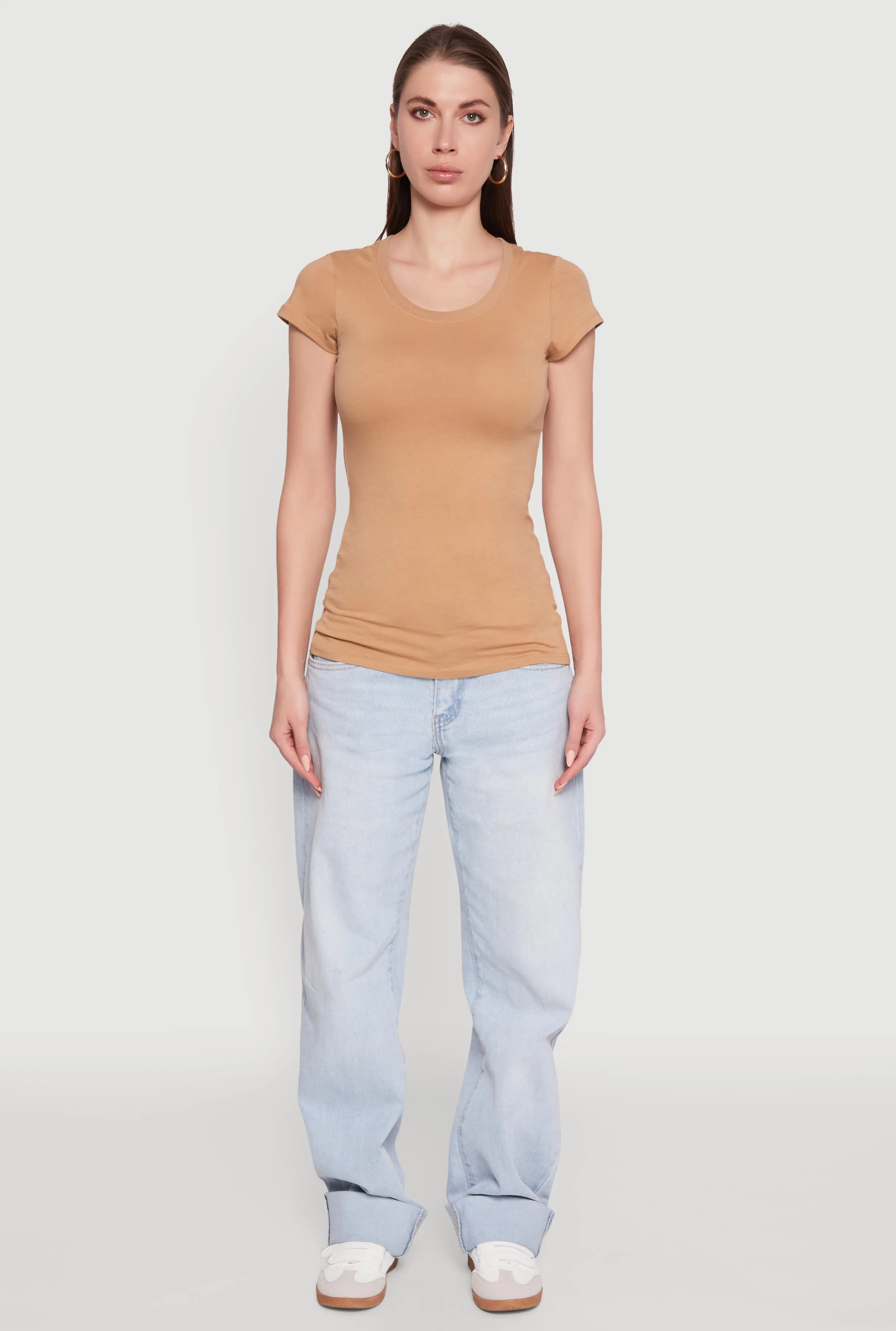 Short Sleeve Scoop Neck Tee sold by Rainbow product image thumbnail 3