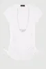 Little Girls Ribbed Knit Tee with Rhinestone Butterfly Necklace sold by Rainbow