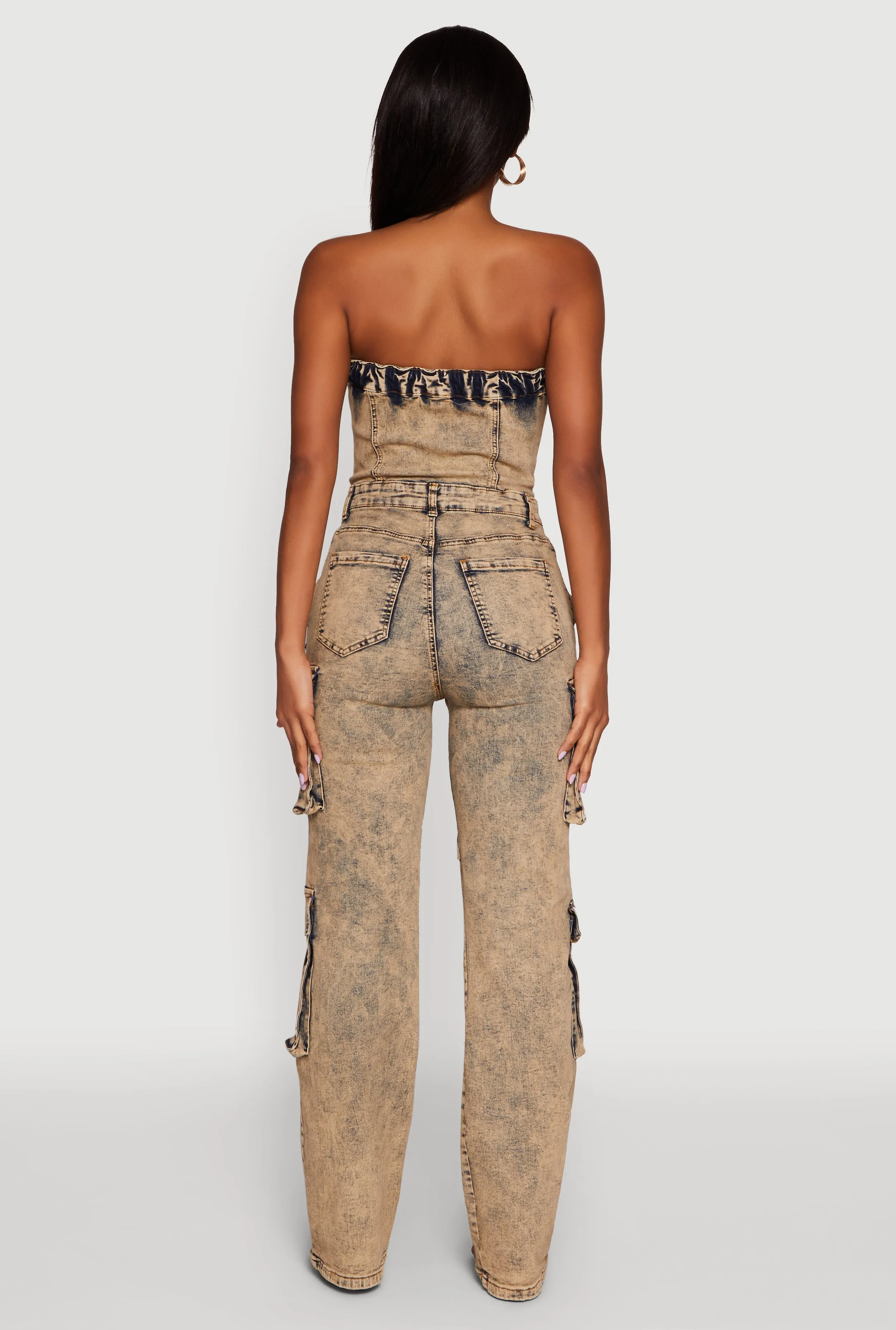 Daisy Mineral Wash Denim Jumpsuit with Cargo Pockets sold by Rainbow product image thumbnail 5