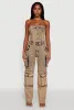Daisy Mineral Wash Denim Jumpsuit with Cargo Pockets sold by Rainbow