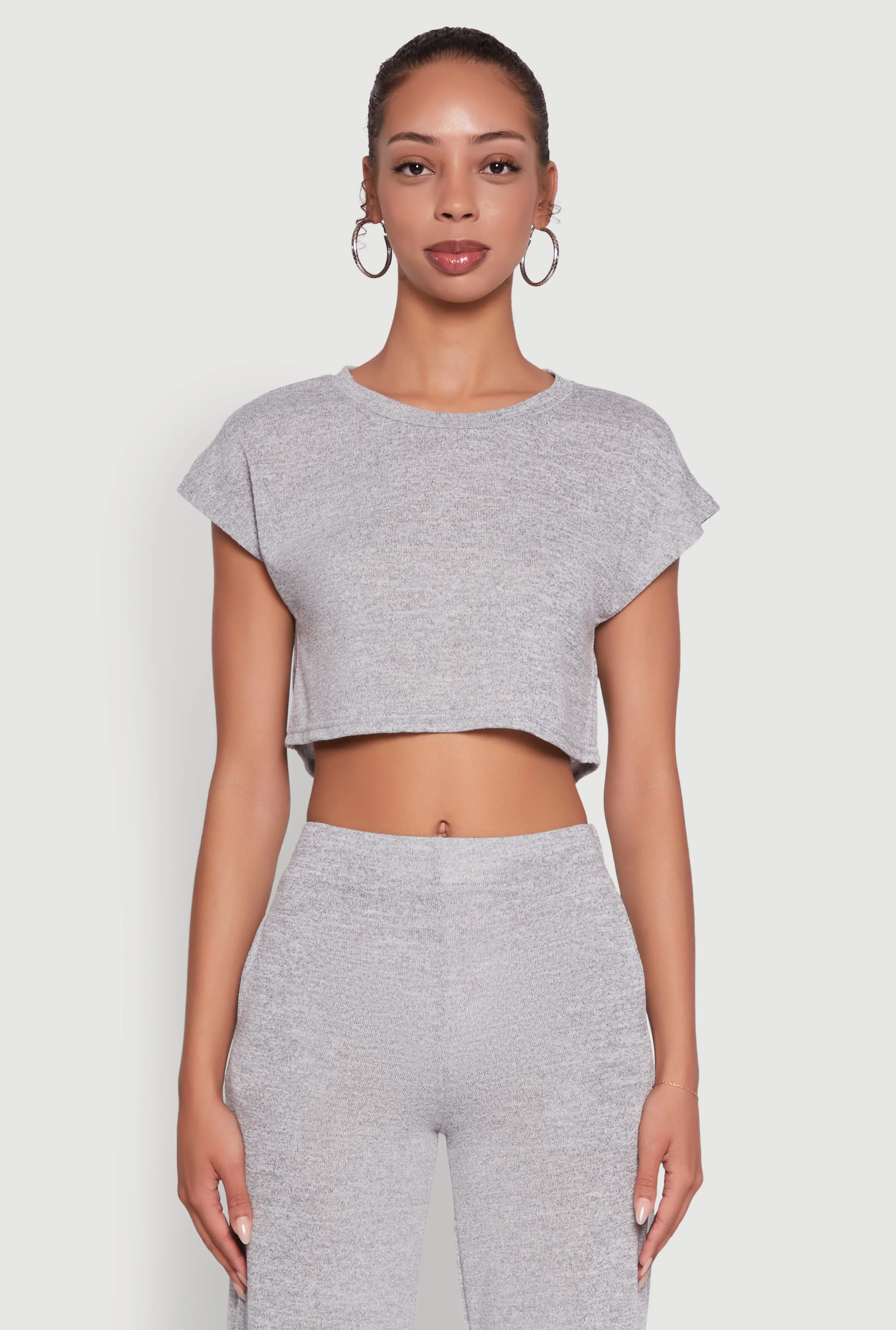 Daisy Dolman Sleeve Cropped Tee sold by Rainbow