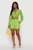 Chic Textured Knit Bubble Sleeve Tie Front Crop Top sold by Rainbow