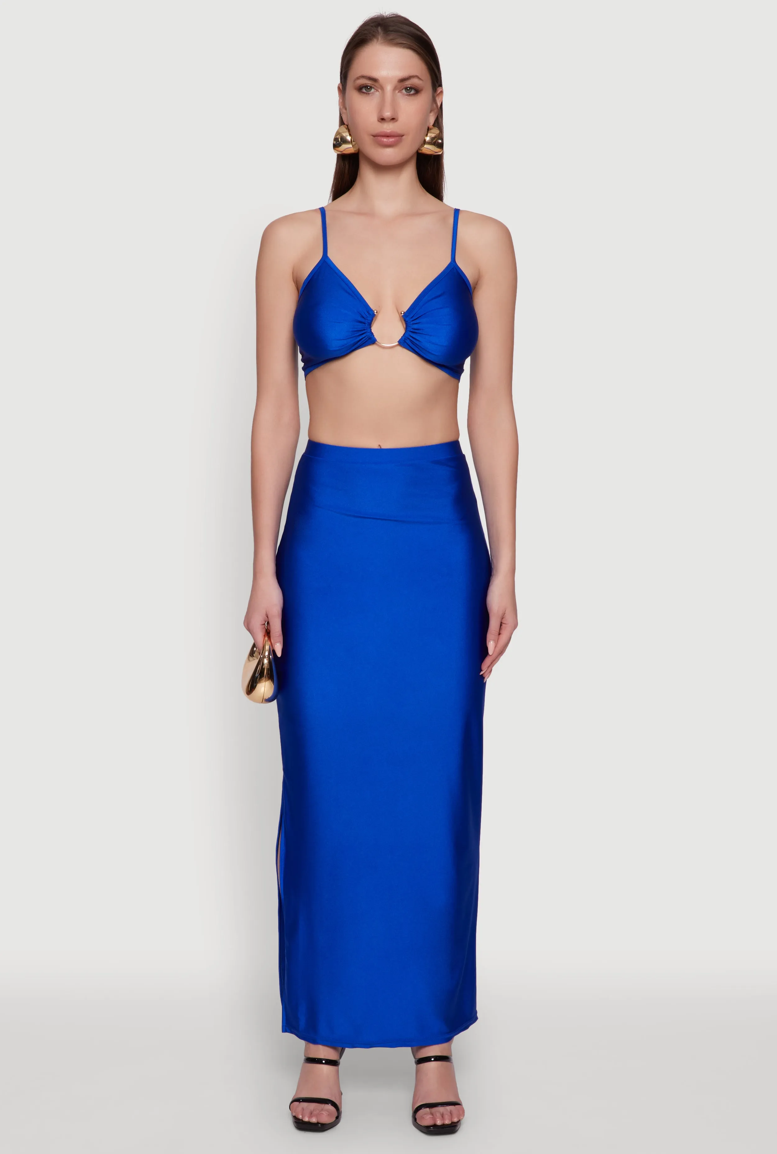 Metallic O Ring Keyhole Crop Top sold by Rainbow product image thumbnail 2