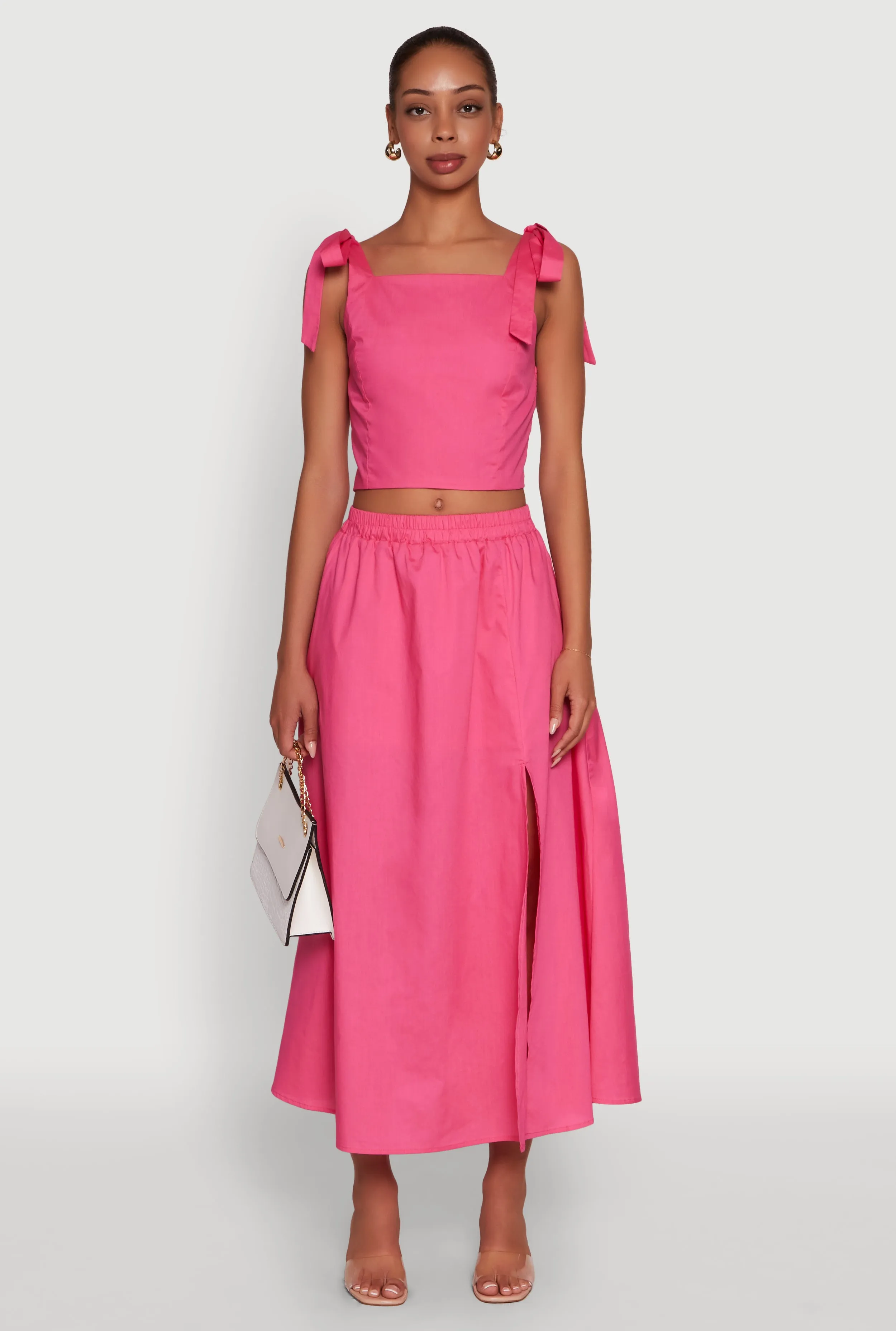 Chic Bow Detail Smocked Crop Top sold by Rainbow product image thumbnail 2