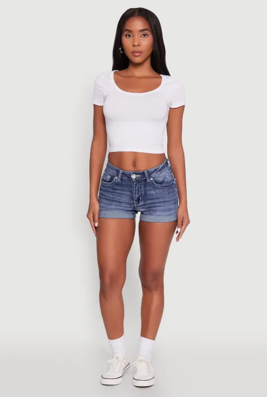 Ambiance Classic Fit Scoop Neck Short Sleeve Cropped Tee sold by Rainbow