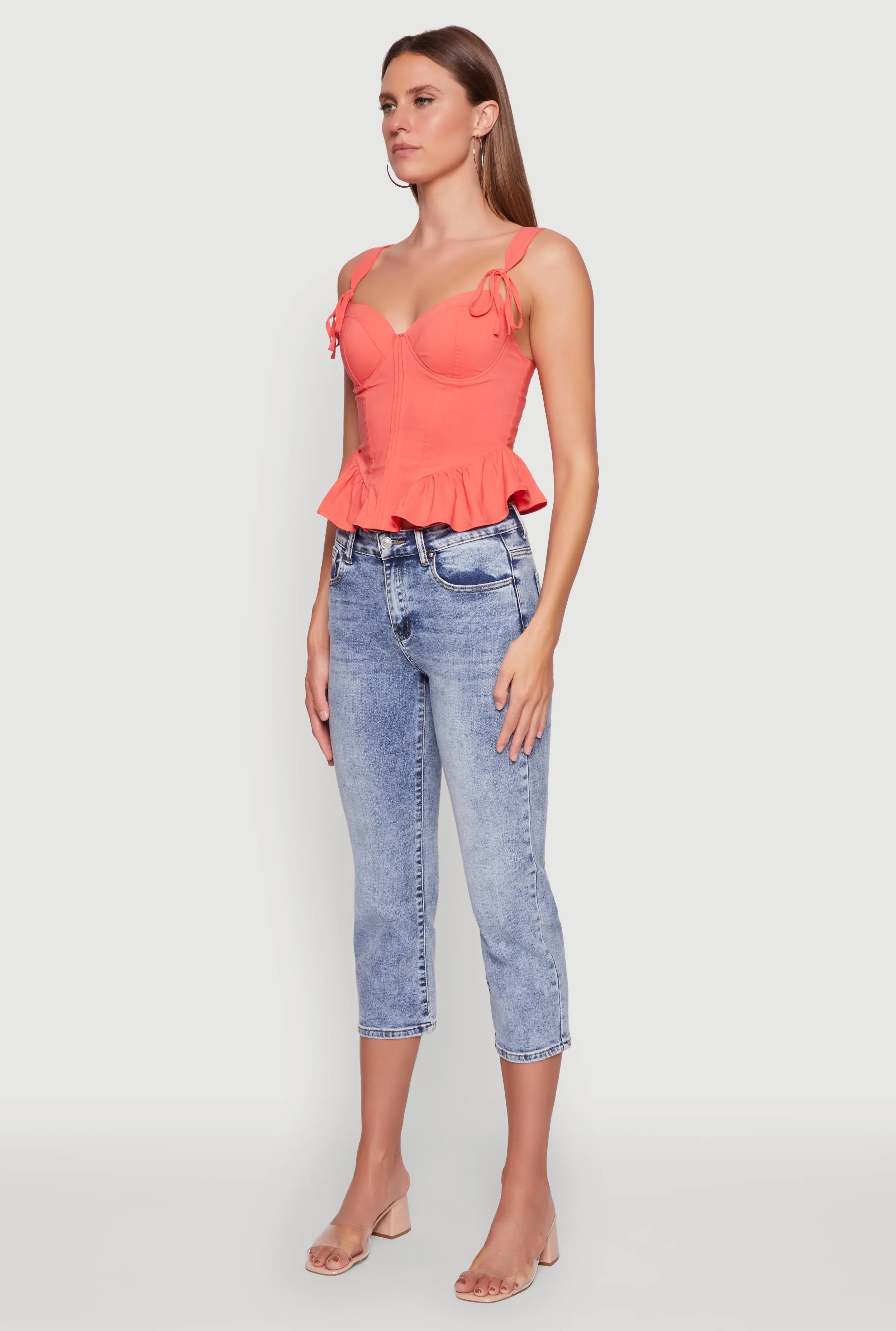 Iris Peplum Bustier Top with Padded Cups and Tie Straps sold by Rainbow product image thumbnail 5