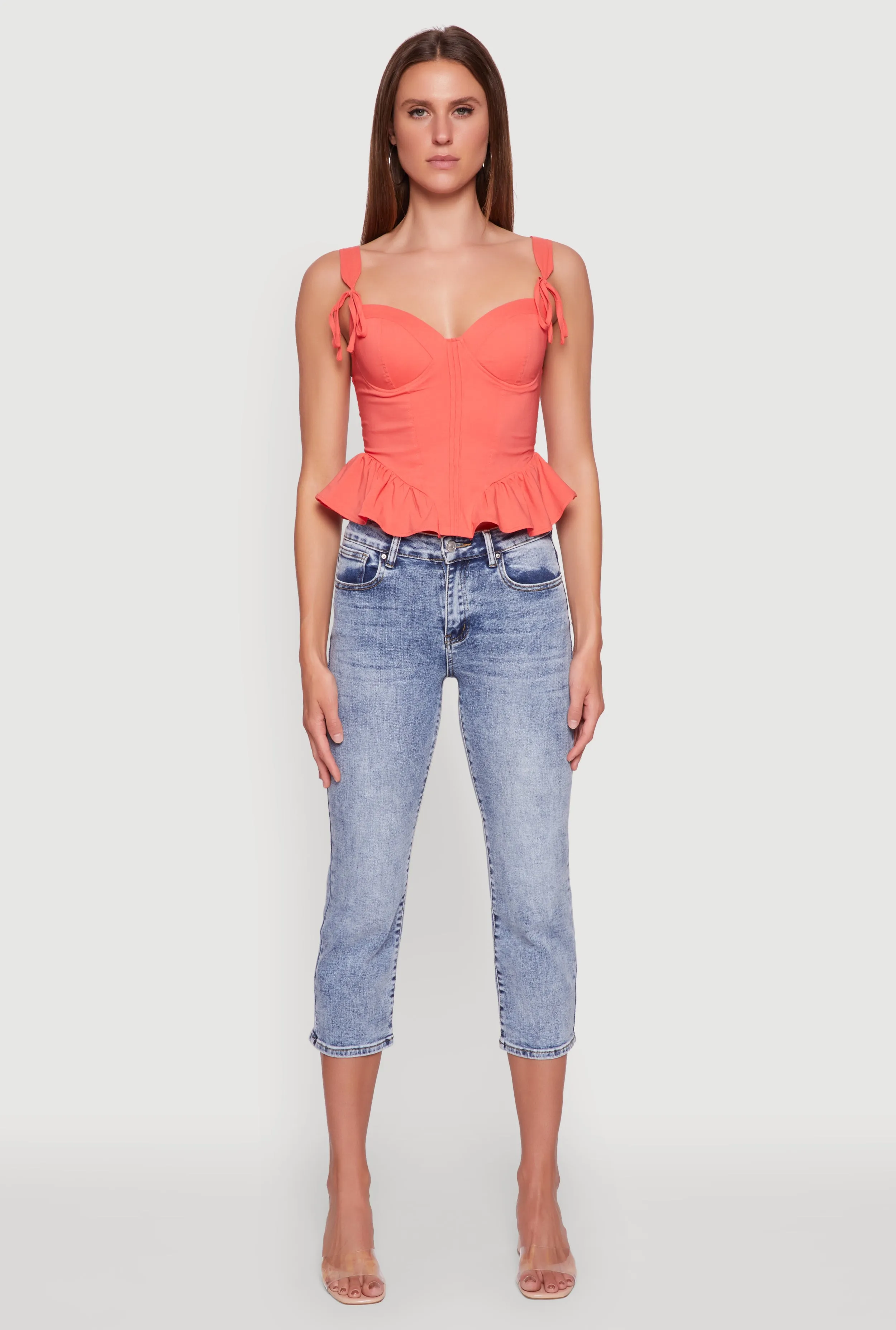 Iris Peplum Bustier Top with Padded Cups and Tie Straps sold by Rainbow product image thumbnail 3