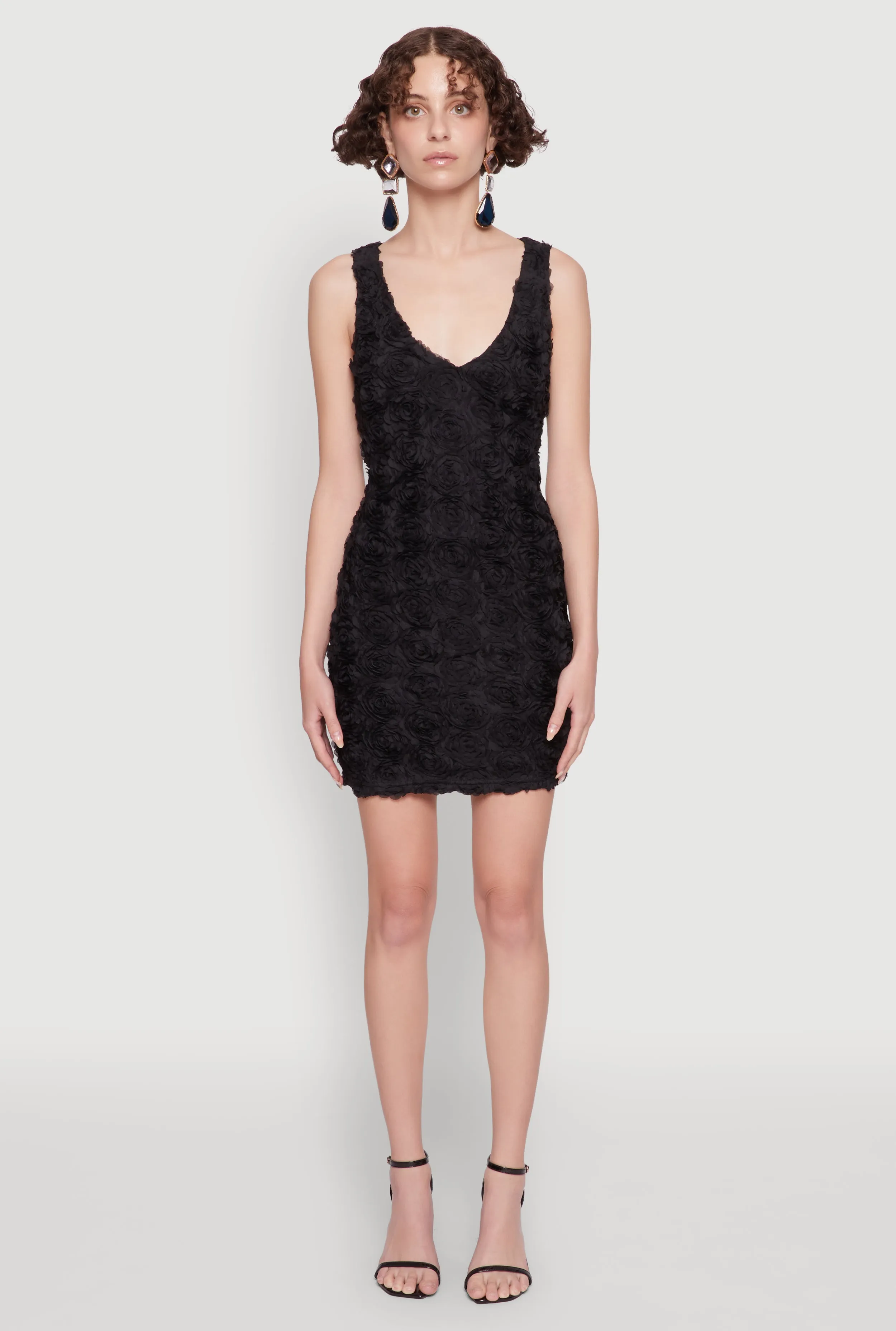 Haute Monde 3D Floral Mesh Overlay Bodycon Dress sold by Rainbow product image thumbnail 2