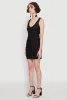 Haute Monde 3D Floral Mesh Overlay Bodycon Dress sold by Rainbow