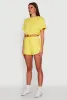 Daisy Short Sleeve Drawstring Hem Crop Top sold by Rainbow