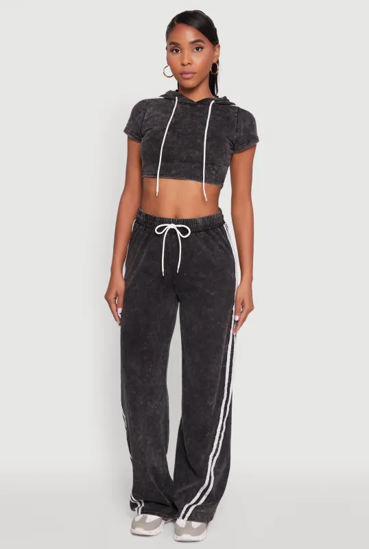 Daisy Mineral Wash Drawstring Waist Active Pants sold by Rainbow