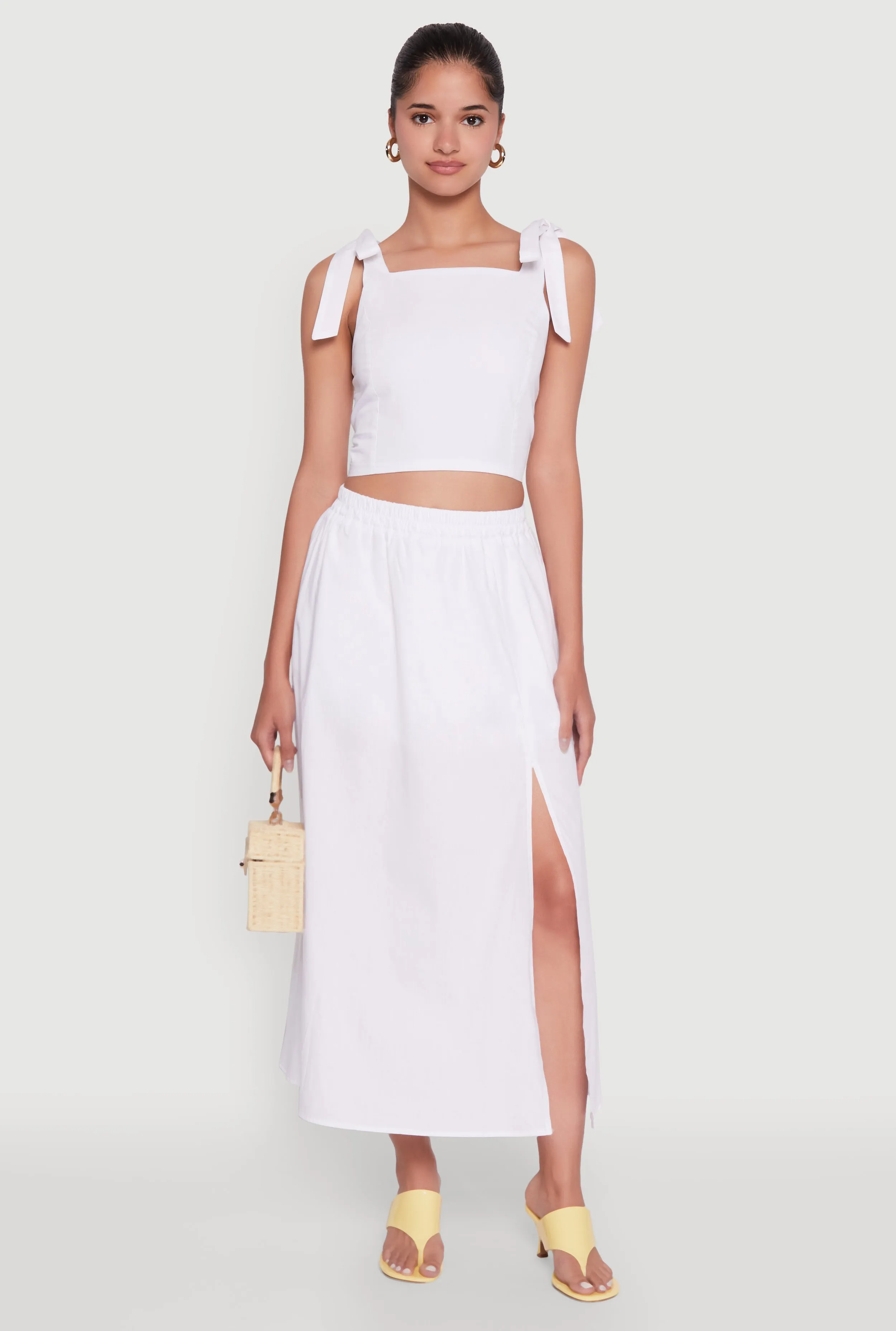 Chic Bow Detail Smocked Crop Top sold by Rainbow product image thumbnail 2