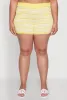 Plus Size Daisy Striped Button Detail Shorts sold by Rainbow